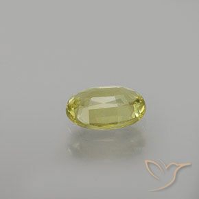 Chrysoberyl Gemstone in 7.7 x 5.6 mm Size for Sale, Chrysoberyl Stone in Medium Yellow Color