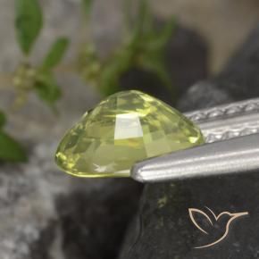 Chrysoberyl Gemstone in 7 x 5 mm (calibrated) Size for Sale, Chrysoberyl Stone in Medium Yellow Color