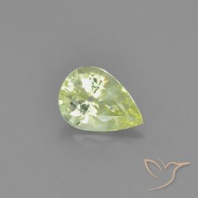 Crisoberilo Amarillo Corte en forma de pera de 7,6 x 5,4mm de Sri Lanka, peso de 0.96ct, piedra preciosa No tratado de forma natural en claridad vvs, Crisoberilo de 1 pieza: el color es Amarillo claro, dureza Mohs de 8.5 Adecuado para joyas de uso diario, Photo A