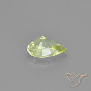 Chrysoberyl Gemstone in 7.6 x 5.4 mm Size for Sale, Chrysoberyl Stone in Light Yellow Color