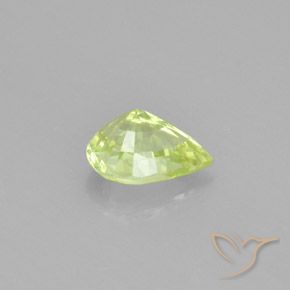 Chrysoberyl Gemstone in 7.5 x 5.5 mm Size for Sale, Chrysoberyl Stone in Light Lemon Yellow Color