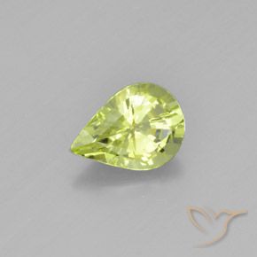 0.97 ct Yellow Chrysoberyl Stone, Natural Chrysoberyl in Pear Facet Shape for Sale
