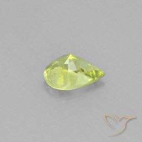 Chrysoberyl Gemstone in 7.5 x 5.4 mm Size for Sale, Chrysoberyl Stone in Light Lemon Yellow Color