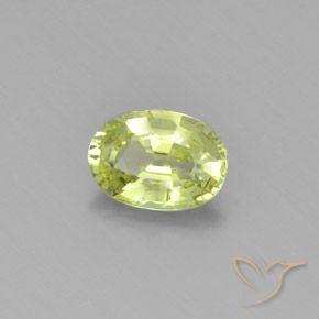 1.00 ct Yellow Chrysoberyl Stone, Natural Chrysoberyl in Oval Facet Shape for Sale