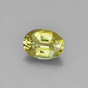 1.36 ct Yellow Chrysoberyl Stone, Natural Chrysoberyl in Oval Facet Shape for Sale