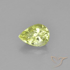 1.18 ct Yellow Chrysoberyl Stone, Natural Chrysoberyl in Pear Facet Shape for Sale