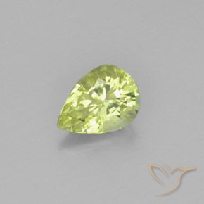 1.07 ct Yellow Chrysoberyl Stone, Natural Chrysoberyl in Pear Facet Shape for Sale