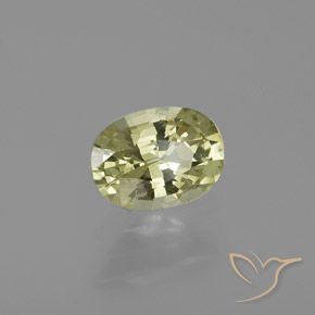 1.00 ct Yellow Chrysoberyl Stone, Natural Chrysoberyl in Oval Facet Shape for Sale