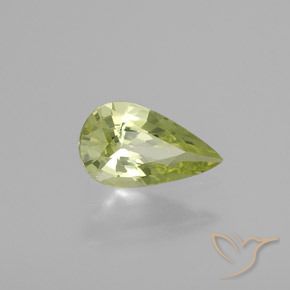 1.21 ct Yellow Chrysoberyl Stone, Natural Chrysoberyl in Pear Facet Shape for Sale