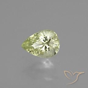 0.98 ct Yellow Chrysoberyl Stone, Natural Chrysoberyl in Pear Facet Shape for Sale