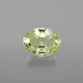 Светло-зеленовато-желтый Хризоберилл Камень - 1.4ct Фасетный Овал (ID: 381390)