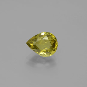 1.38 ct Gold Chrysoberyl Gemstone, Chrysoberyl Gem in Pear Facet Shape for Sale.
