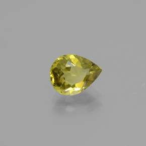 1.38 ct Gold Chrysoberyl Stone, Natural Chrysoberyl in Pear Facet Shape for Sale
