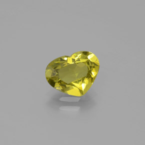 1.56 ct Yellow Chrysoberyl Gemstone, Chrysoberyl Gem in Heart Facet Shape for Sale.