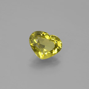 1.56 ct Yellow Chrysoberyl Stone, Natural Chrysoberyl in Heart Facet Shape for Sale