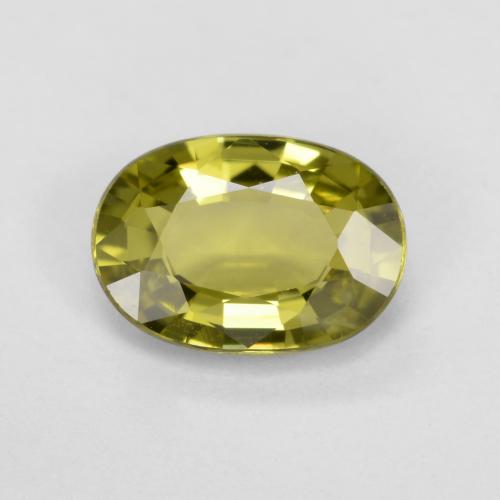 Verde chiaro Crisoberillo Gem - 0.8ct Ovale sfaccettato (ID: 496005)