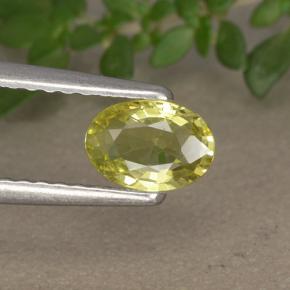 Light Corn Yellow Chrysoberyll Edelstein - 0.5ct Oval facettiert (ID: 496052)