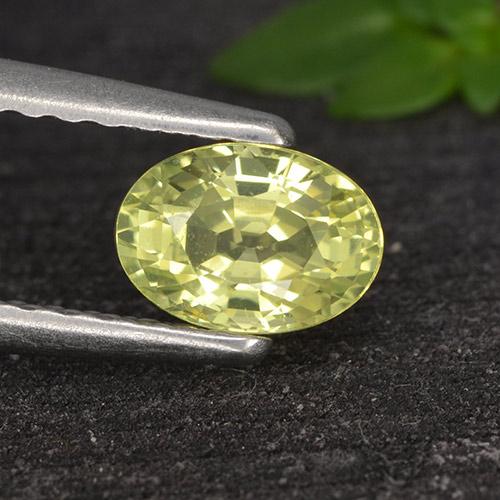 0,63 ct ovaler gelber Chrysoberyll aus Sri Lanka, Größe 5,8 x 4,2mm, Garantiert natürlicher Edelstein, VVS Reinheit, 1 Stück Chrysoberyll in Zitronengelb Farbe, Mohs-Härte von 8,5 Geeignet für den täglichen Gebrauch im Schmuck, Photo A