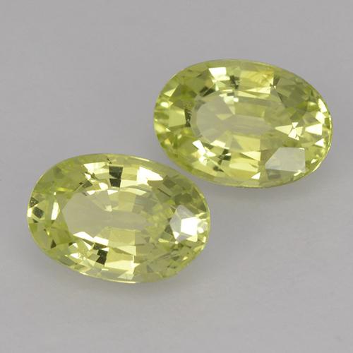 1.26 ctw Yellow Chrysoberyl Stones, Natural Chrysoberyl in Oval Facet Shape for Sale