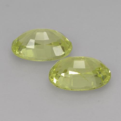 Chrysoberyl Gemstones in 6.1 x 4.2 mm Size for Sale, Chrysoberyl Stones in Greenish Yellow Color