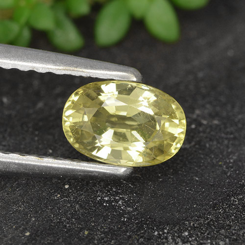 Light Corn Yellow Chrysoberyll Edelstein - 0.7ct Oval facettiert (ID: 496253)