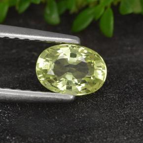 Светло-зеленовато-желтый Хризоберилл Камень - 0.6ct Фасетный Овал (ID: 496264)