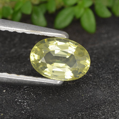 6 x 4.2mm Oval Facet Yellow Chrysoberyl from Australia, Weight of 0.61ct, Natural untreated Gemstone in VVS Clarity, 1pc Chrysoberyl - Color: Medium-light Yellow, Mohs Hardness of 8.5 suitable for daily wear jewelry, Photo A