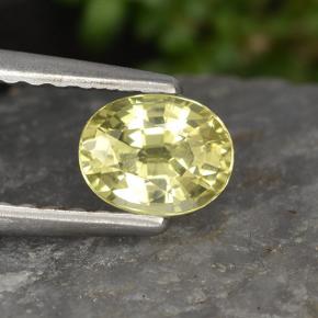 Medium-Light Yellow Хризоберилл Камень - 0.5ct Фасетный Овал (ID: 496325)