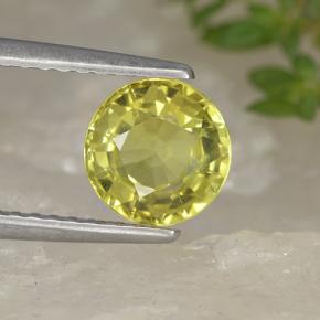 1.5ct Round Facet Greenish Yellow Chrysoberyl for sale thumb image of 1.5ct Round Facet Greenish Yellow Chrysoberyl (ID: 496738)