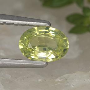 Light Yellow Chrysoberyl Gem - 0.5ct Oval Facet (ID: 496741)