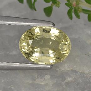 Amarillo pálido Crisoberilo Gema - 1.4ct Forma ovalada (ID: 496750)
