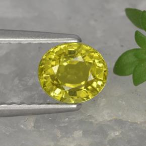 Corn Yellow Chrysoberyl Gem - 0.9ct Oval Facet (ID: 496754)