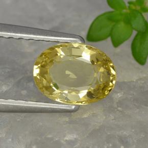 Deep Yellow Chrysoberyll Edelstein - 0.9ct Oval facettiert (ID: 496756)