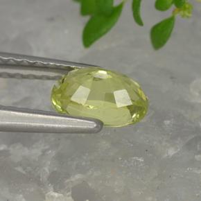 Chrysoberyl Gemstone in 6 x 4 mm (calibrated) Size for Sale, Chrysoberyl Stone in Medium Yellow Color