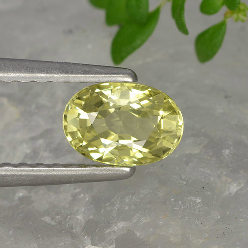 0,81 ct ovaler Chrysoberyll aus Sri Lanka, Größe: 6,2 x 4,3mm, Reinheit: VVS, Garantiert echter Edelstein, 1 Stück Chrysoberyll in Helles Ananasgelb Farbe, Mohs-Härte von 8,5 Geeignet für den täglichen Gebrauch im Schmuck, Photo A
