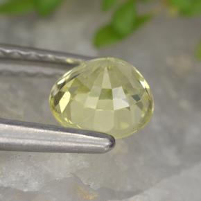 Chrysoberyl Gemstone in 5.2 mm Size for Sale, Chrysoberyl Stone in Greenish Yellow Color