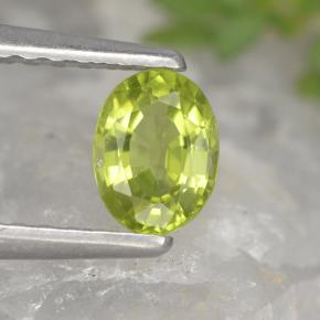 0.42 ct Green Chrysoberyl Stone, Natural Chrysoberyl in Oval Facet Shape for Sale