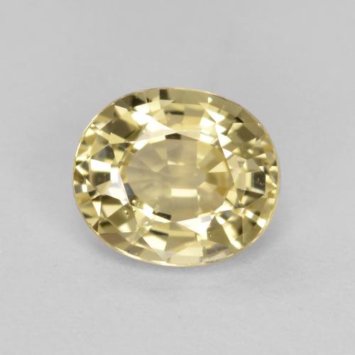 Кремовый Хризоберилл Камень - 0.8ct Фасетный Овал (ID: 496923)