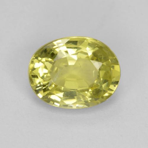 Light Yellow Chrysoberyl Gem - 0.9ct Oval Facet (ID: 496939)