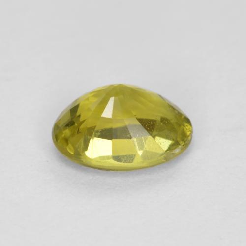 Chrysoberyl Gemstone in 5.9 x 4.2 mm Size for Sale, Chrysoberyl Stone in Medium-Light Yellow Color