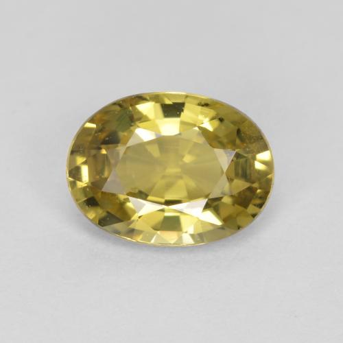 Medium Yellow Chrysoberyll Edelstein - 1ct Oval facettiert (ID: 496946)