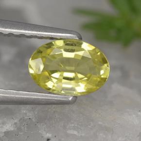 Светло-желтый Хризоберилл Камень - 0.5ct Фасетный Овал (ID: 496948)