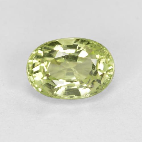 Amarillo verdoso claro Crisoberilo Gema - 0.8ct Forma ovalada (ID: 496963)