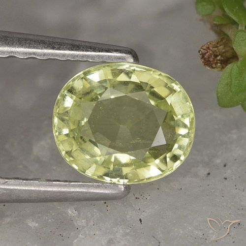 Crisoberilo Amarillo Forma ovalada de 0.85 ct de Sri Lanka, dimensión 6,1 x 5,2mm, piedra preciosa natural No tratado, claridad vvs-vs, Crisoberilo de 1 pieza en color Amarillo claro, dureza Mohs de 8.5 Adecuado para joyas de uso diario, Photo A