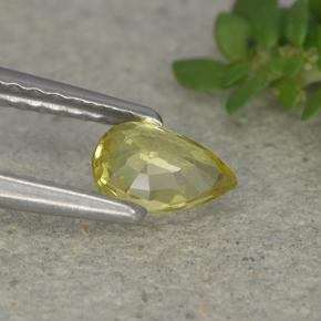 Chrysoberyl Gemstone in 6 x 4 mm (calibrated) Size for Sale, Chrysoberyl Stone in Medium Yellow Color