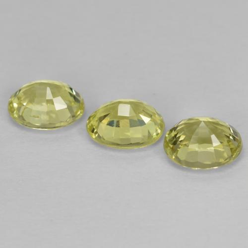 Chrysoberyl Gemstones in 5.1 x 4.2 mm Size for Sale, Chrysoberyl Stones in Green Yellow Color