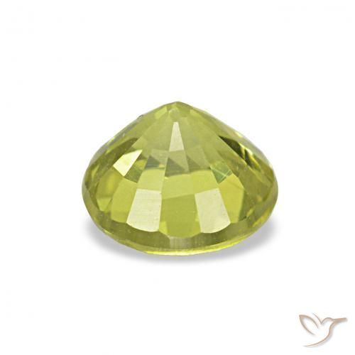Chrysoberyl Gemstone in 5 mm (calibrated) Size for Sale, Chrysoberyl Stone in Medium Yellow Color