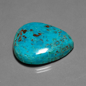 34.91 ct Multicolor Chrysocolla Gemstone, Chrysocolla Gem in Pear Cabochon Shape for Sale.