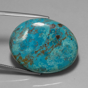 41.09 ct Multicolor Chrysocolla Gemstone, Chrysocolla Gem in Oval Cabochon Shape for Sale.