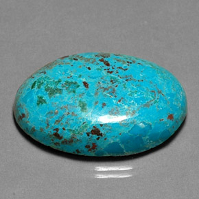 26.90 ct Multicolor Chrysocolla Stone, Natural Chrysocolla in Oval Cabochon Shape for Sale